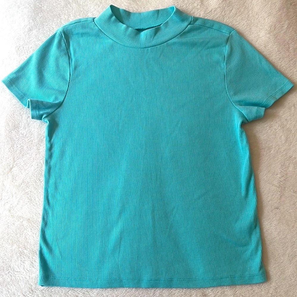 💖 SO Teal Ribbed Shirt